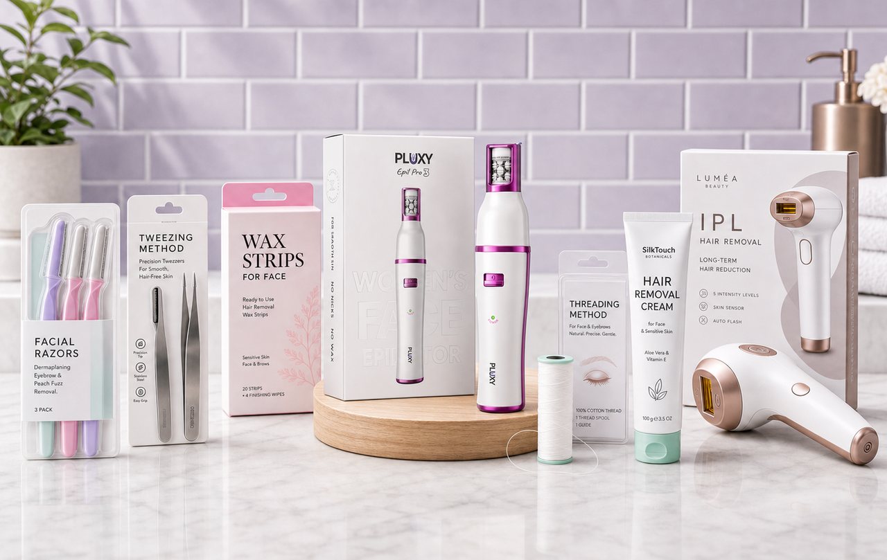 Facial hair removal methods compared with Pluxy